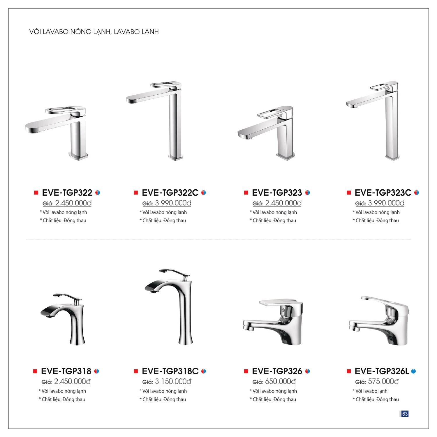 Thiết bị vệ sinh EVEREST Catalogue và Bảng giá mới nhất 2025 /Page 63